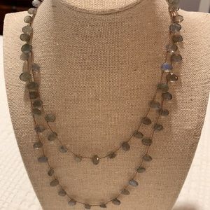 Margo Morrison  Nylon-knotted Mini Faceted Labradorite flat Stones.